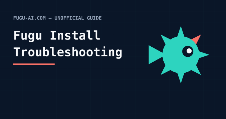 troubleshooting — unofficial Fugu guide cover